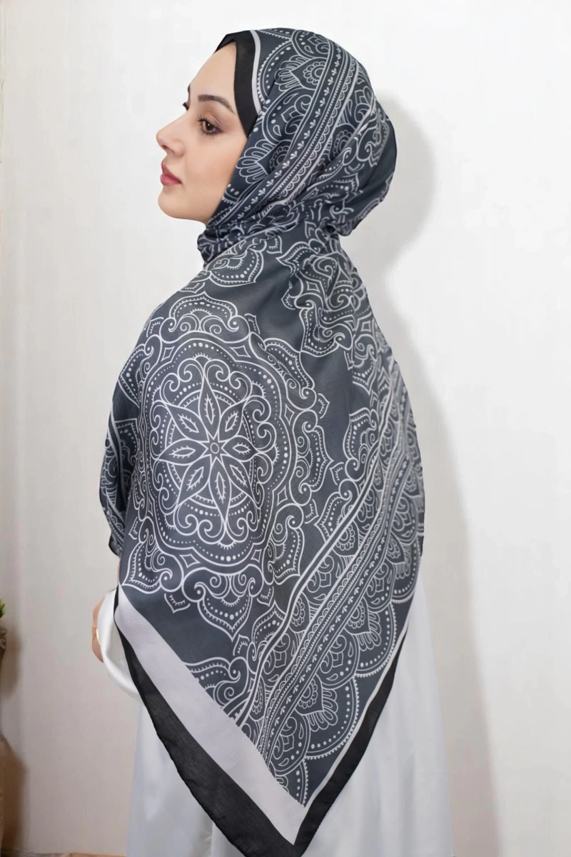 Lisa Model Etnik Desen Retro Şal - 1