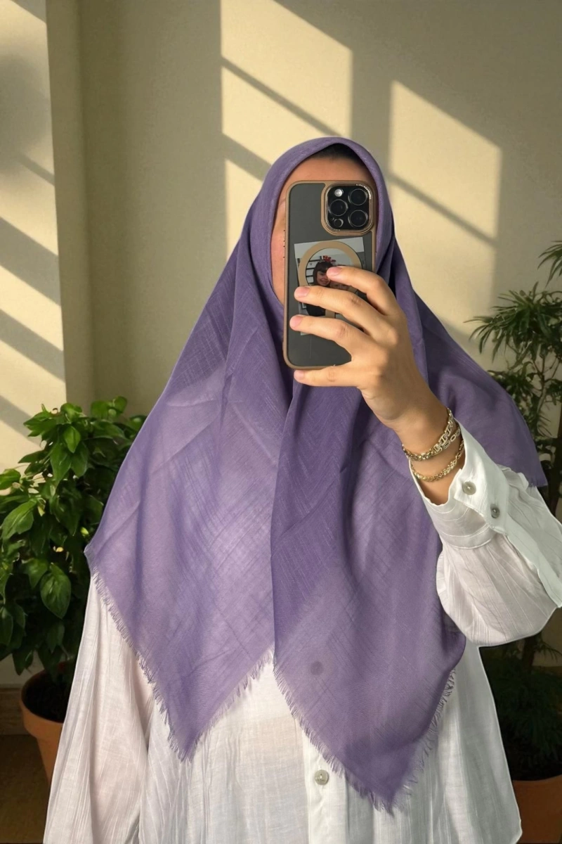 His Model Eşarp - Mor