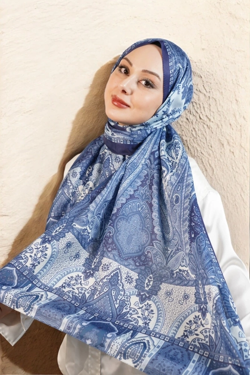 İkili Kombin Retro Desen Şal - Mostar ve Babil Modeli