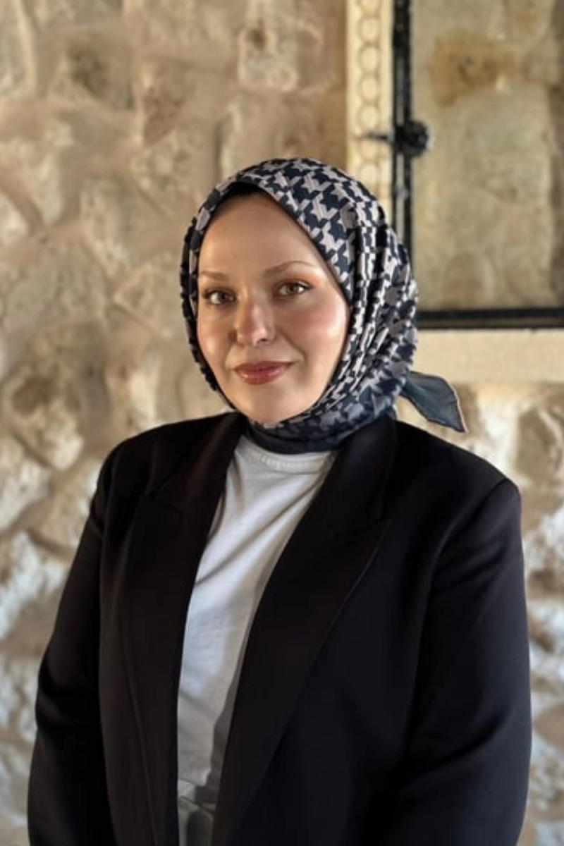 Kazayağı Desen Eşarp Pamuk Soft - Lacivert