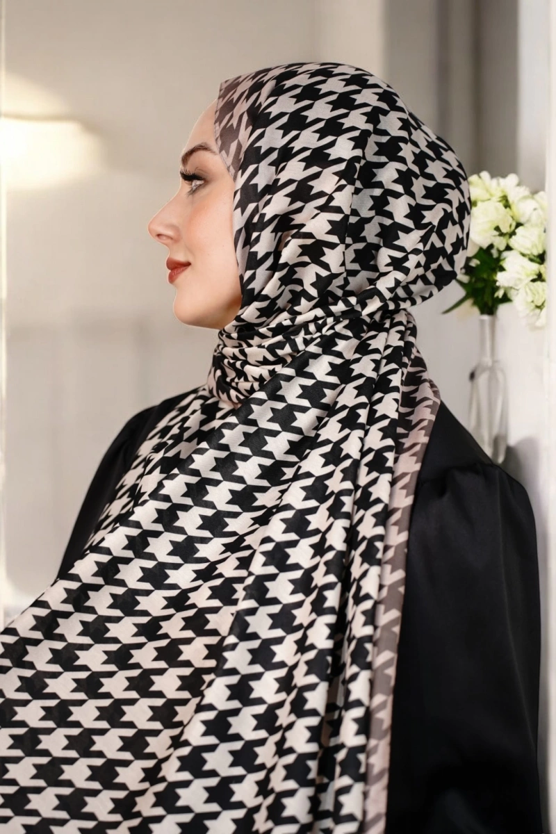 Kazayağı Soft Pamuk Şal - Bej