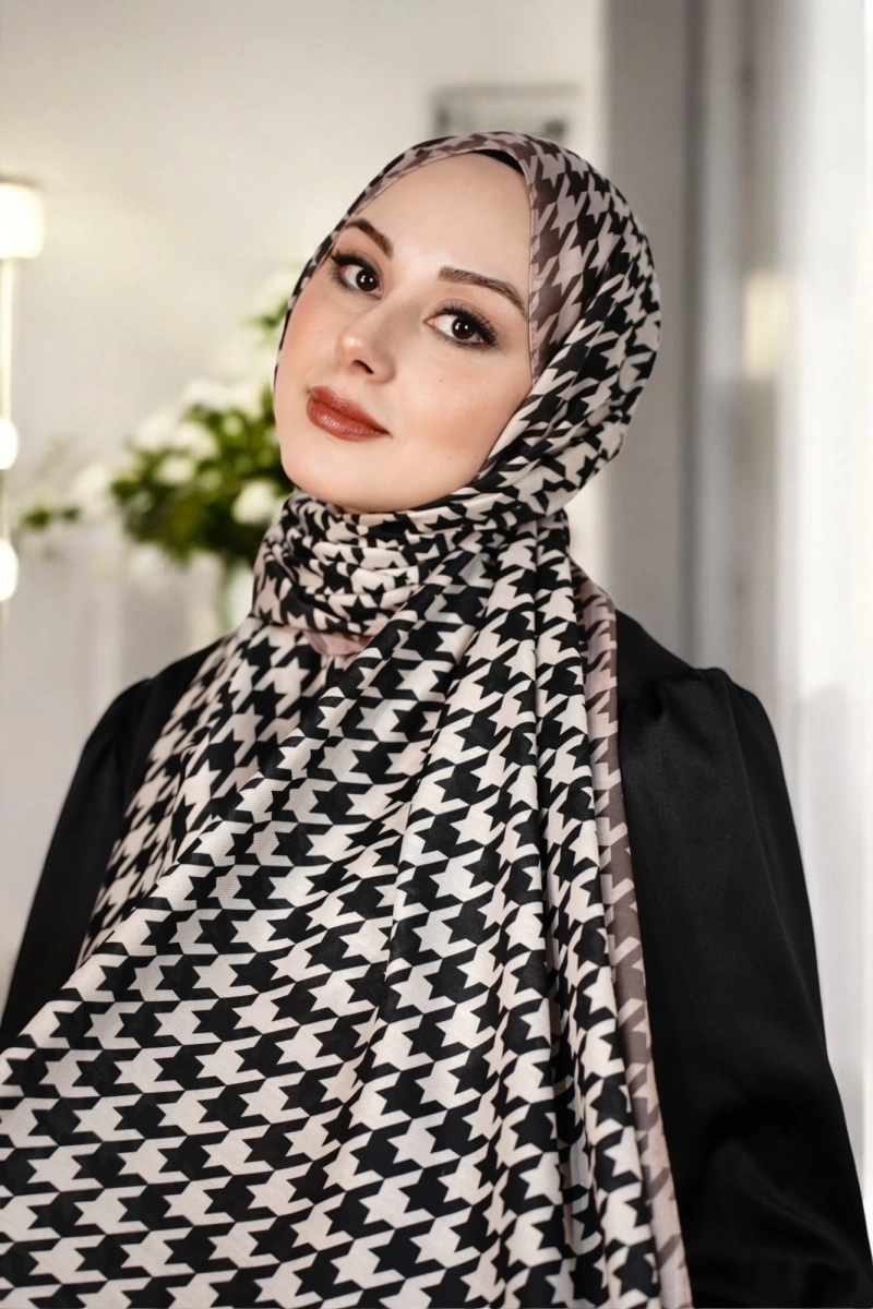 Kazayağı Soft Pamuk Şal - Bej