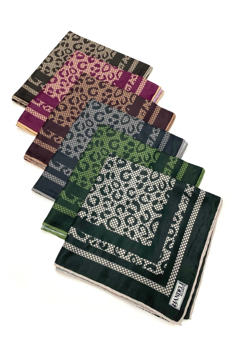 Leopar Desen Eşarp Pamuk Soft - Bordo