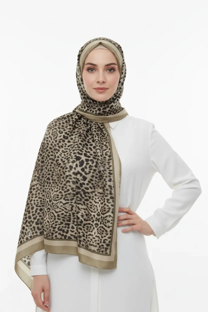 Leopar Desen Şal Serisi - 7