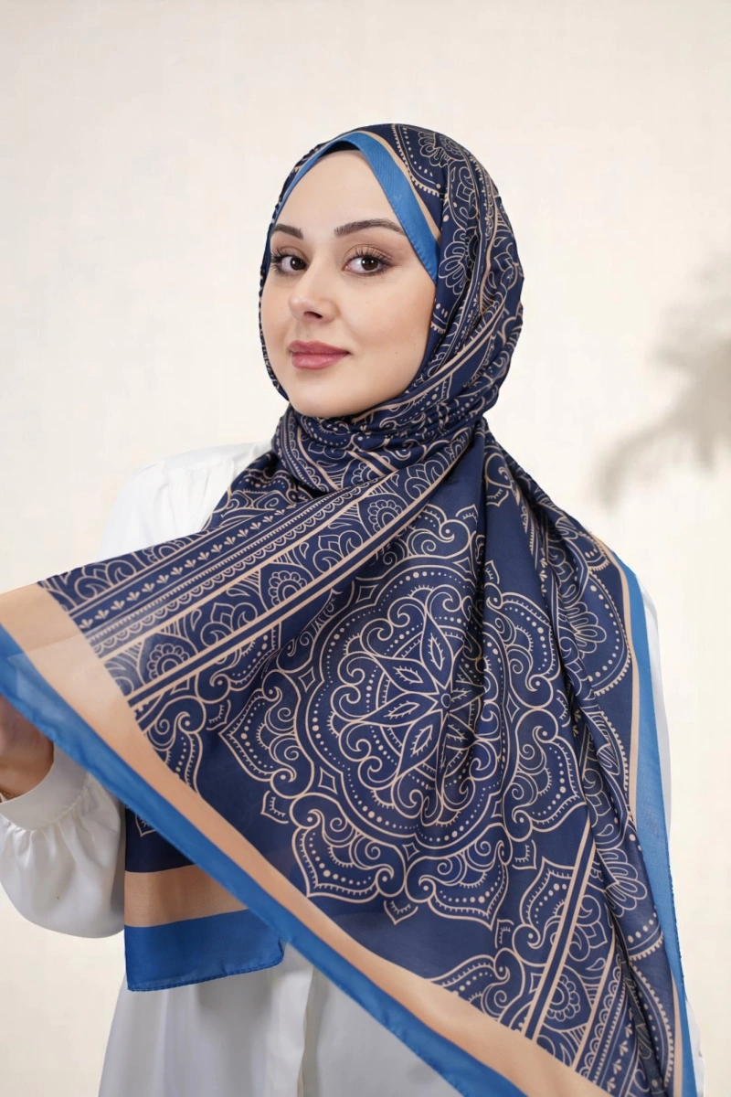 Lisa Model Etnik Desen Retro Şal - 7