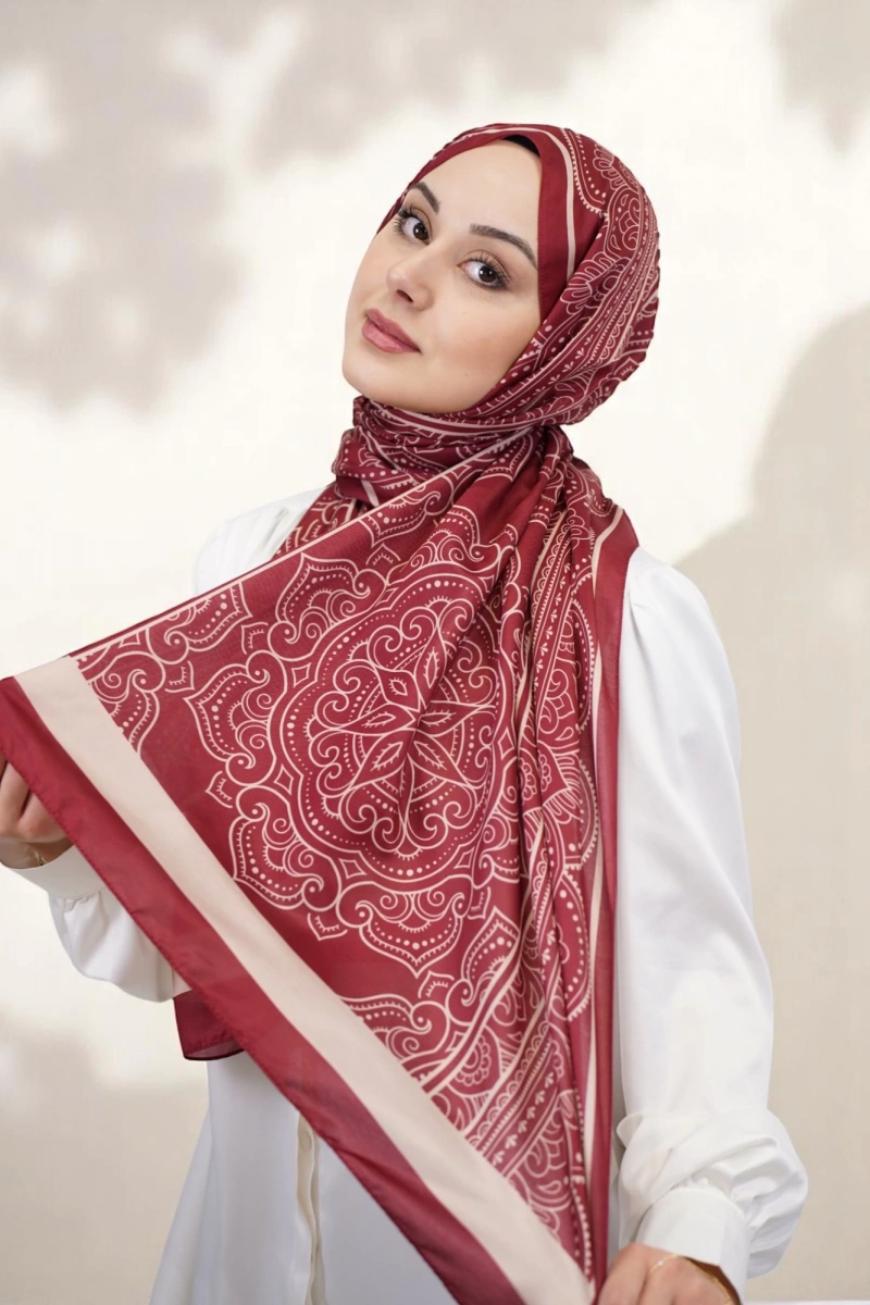 Lisa Model Etnik Desen Retro Şal - 8