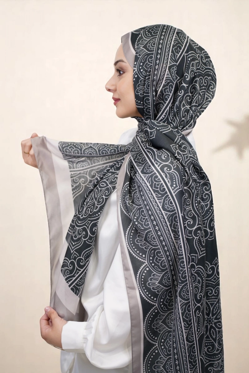 Lisa Model Etnik Desen Retro Şal - 9