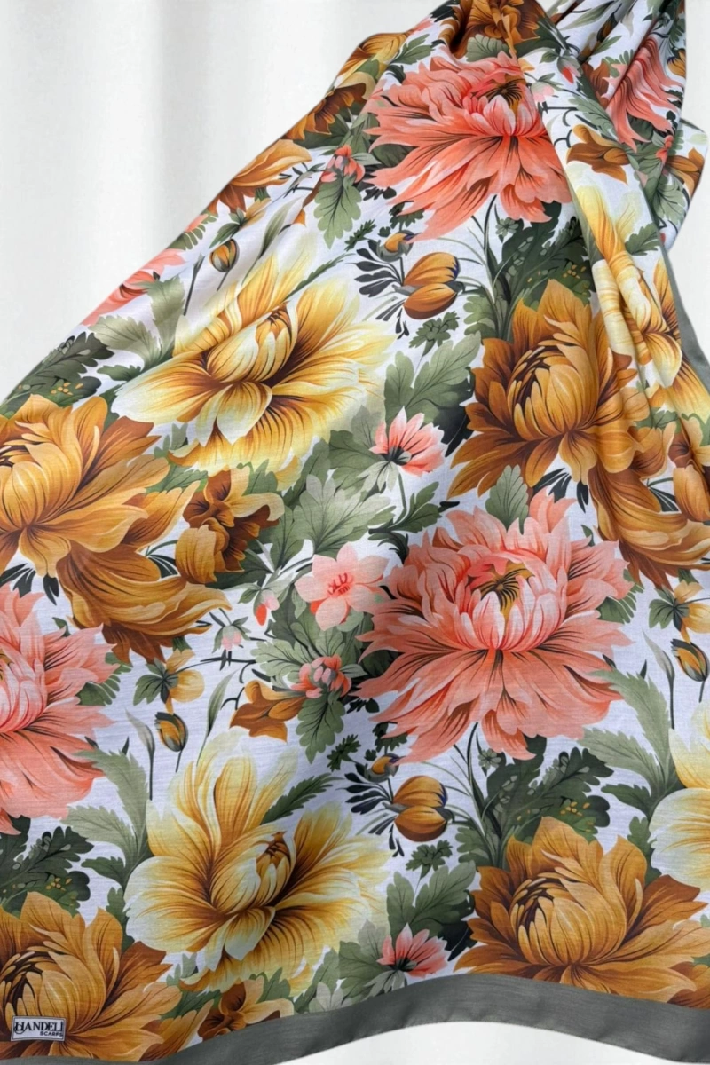 Manolya Model Retro Desen Şal - 1