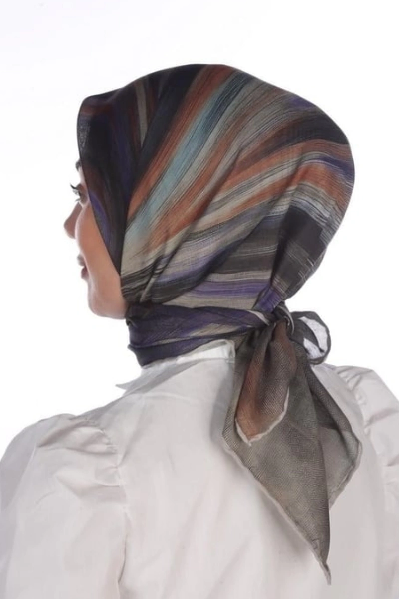 Lovely Desen Eşarp Pamuk Soft - Haki Yeşil