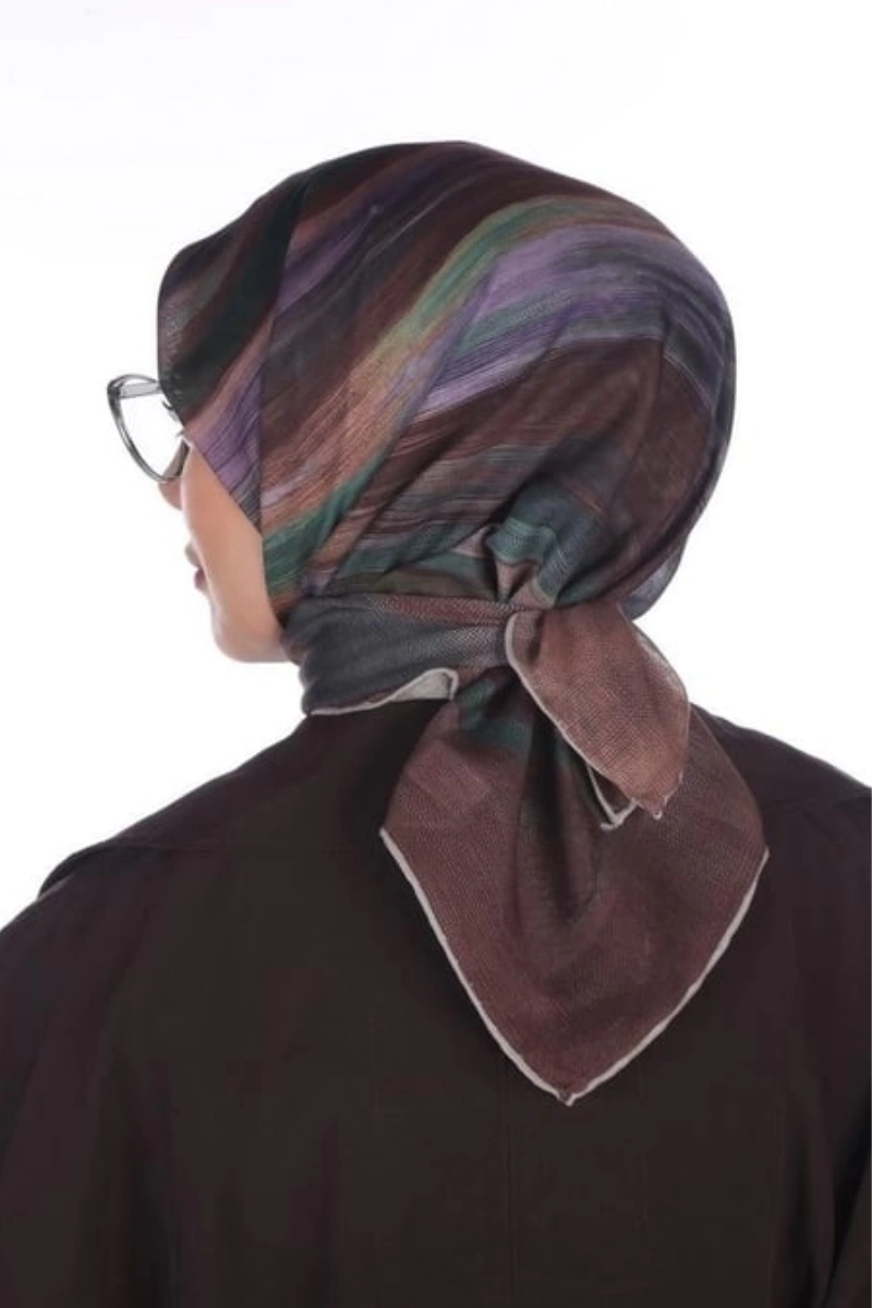 Lovely Desen Eşarp Pamuk Soft - Kahve