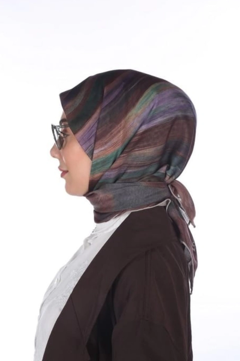 Lovely Desen Eşarp Pamuk Soft - Kahve