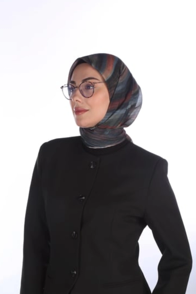 Lovely Desen Eşarp Pamuk Soft - Petrol