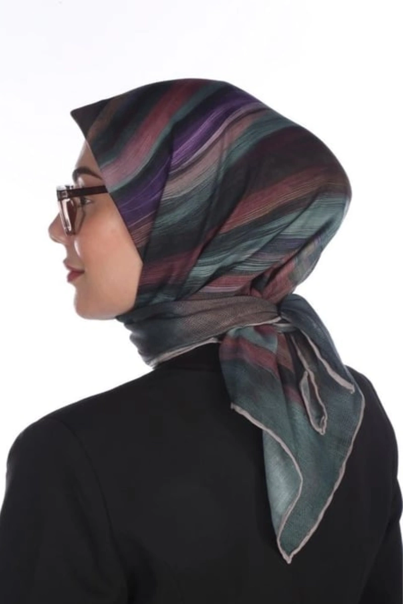 Lovely Desen Eşarp Pamuk Soft - Yeşil