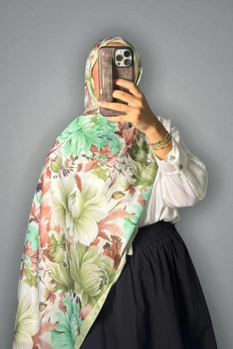 Manolya Model Retro Desen Şal - 10