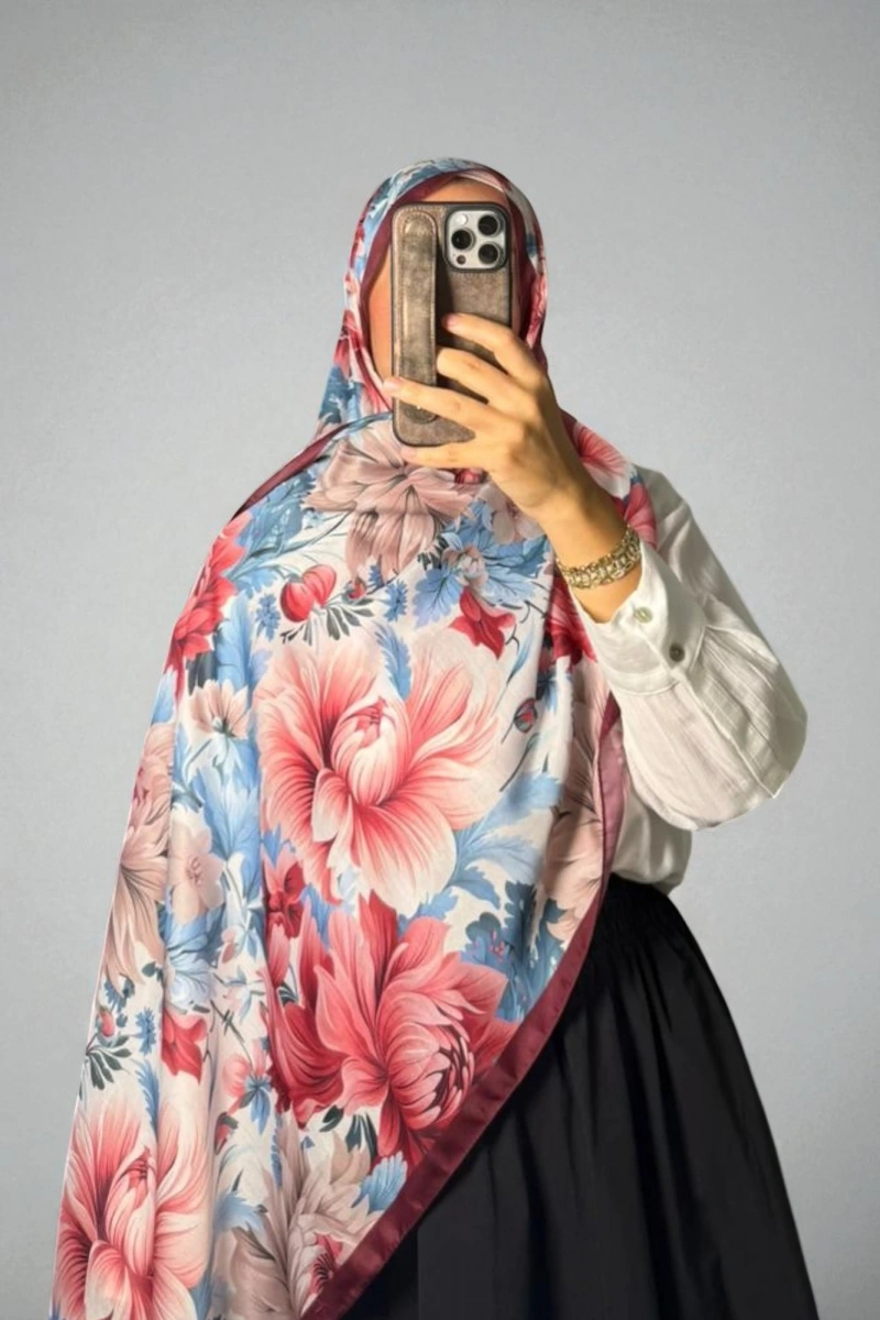 Manolya Model Retro Desen Şal - 2