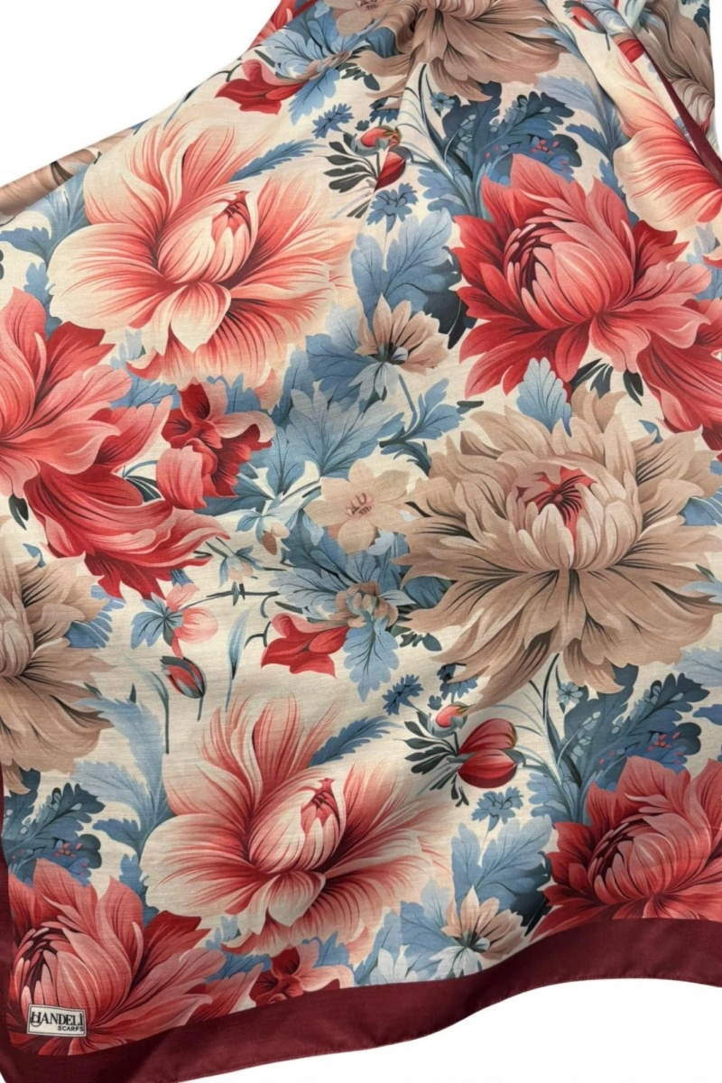 Manolya Model Retro Desen Şal - 2