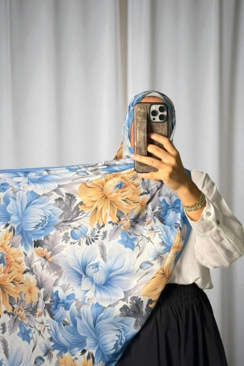 Manolya Model Retro Desen Şal - 3