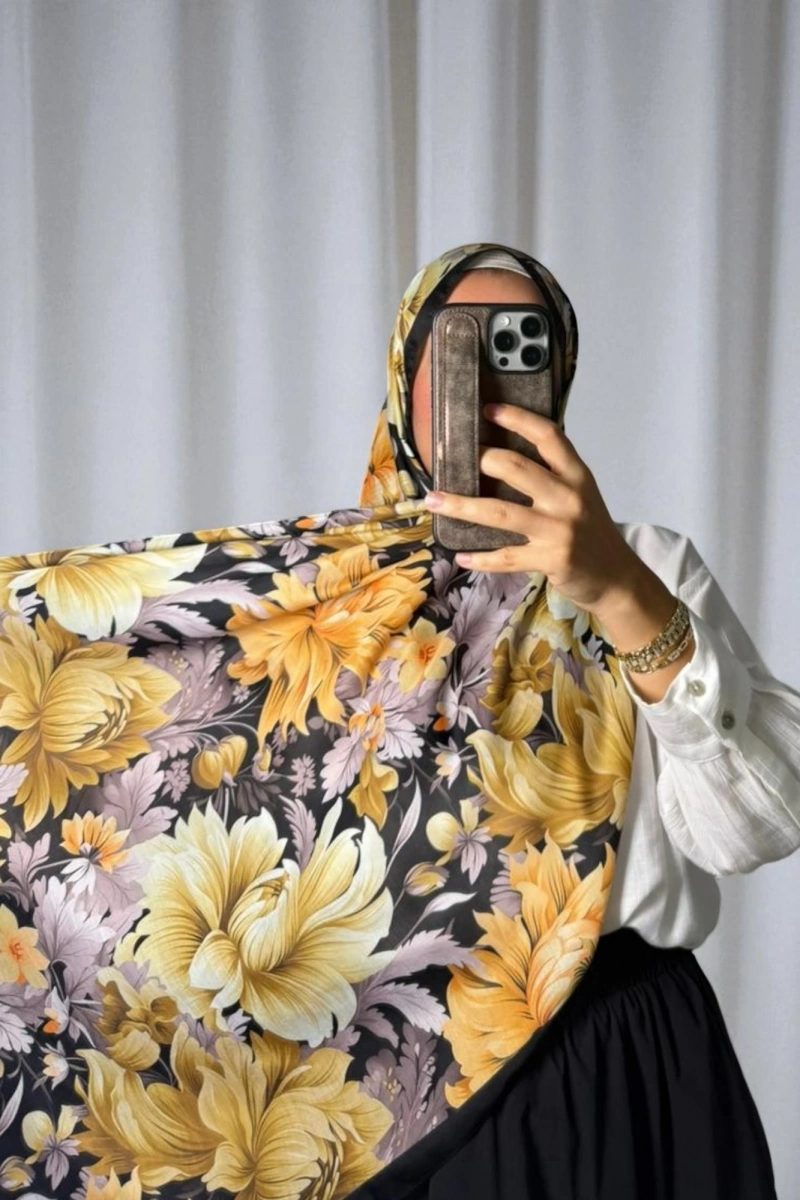 Manolya Model Retro Desen Şal - 4