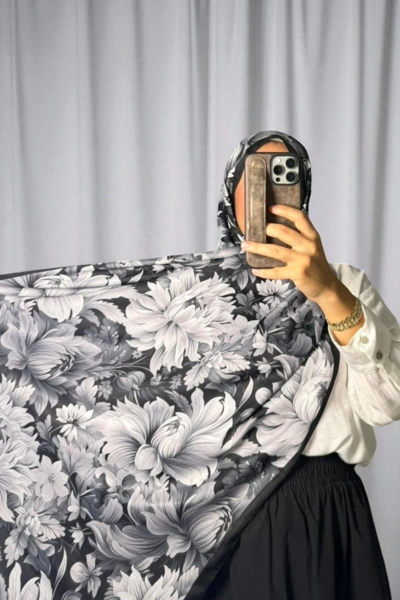 Manolya Model Retro Desen Şal - 5