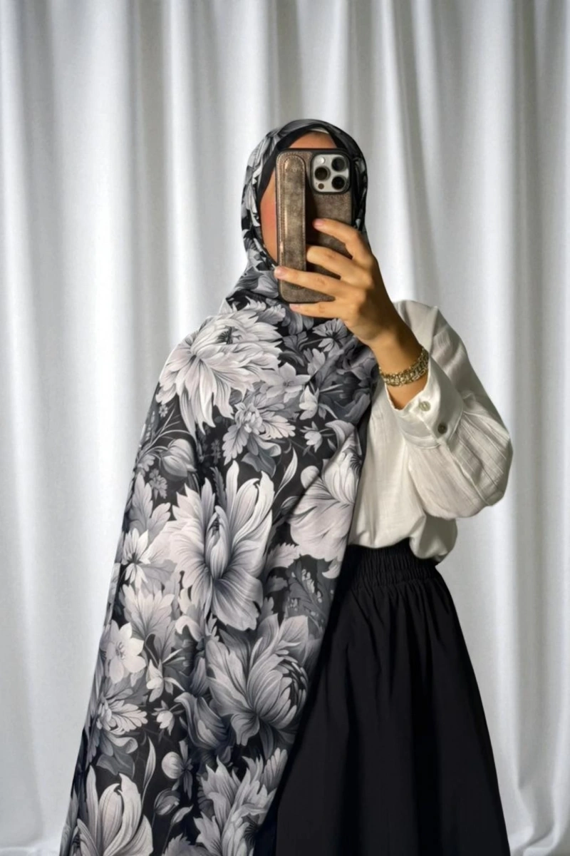 Manolya Model Retro Desen Şal - 5