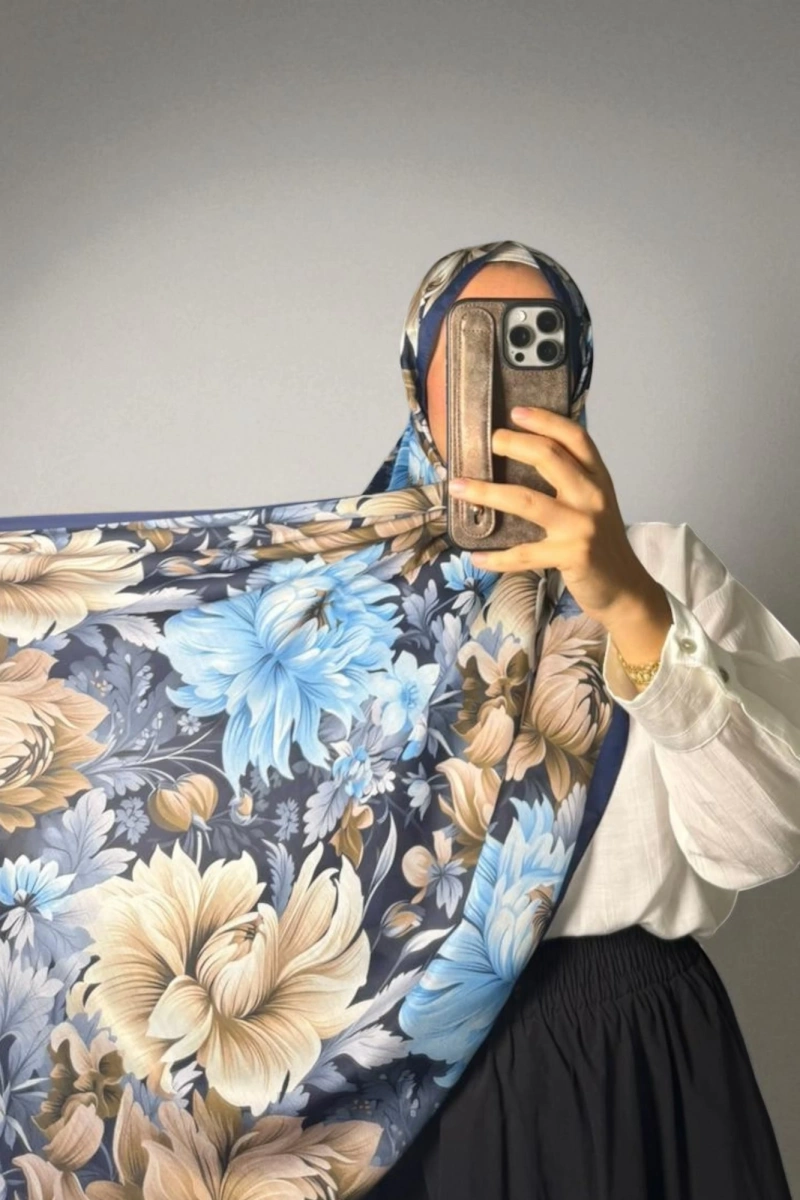 Manolya Model Retro Desen Şal - 6