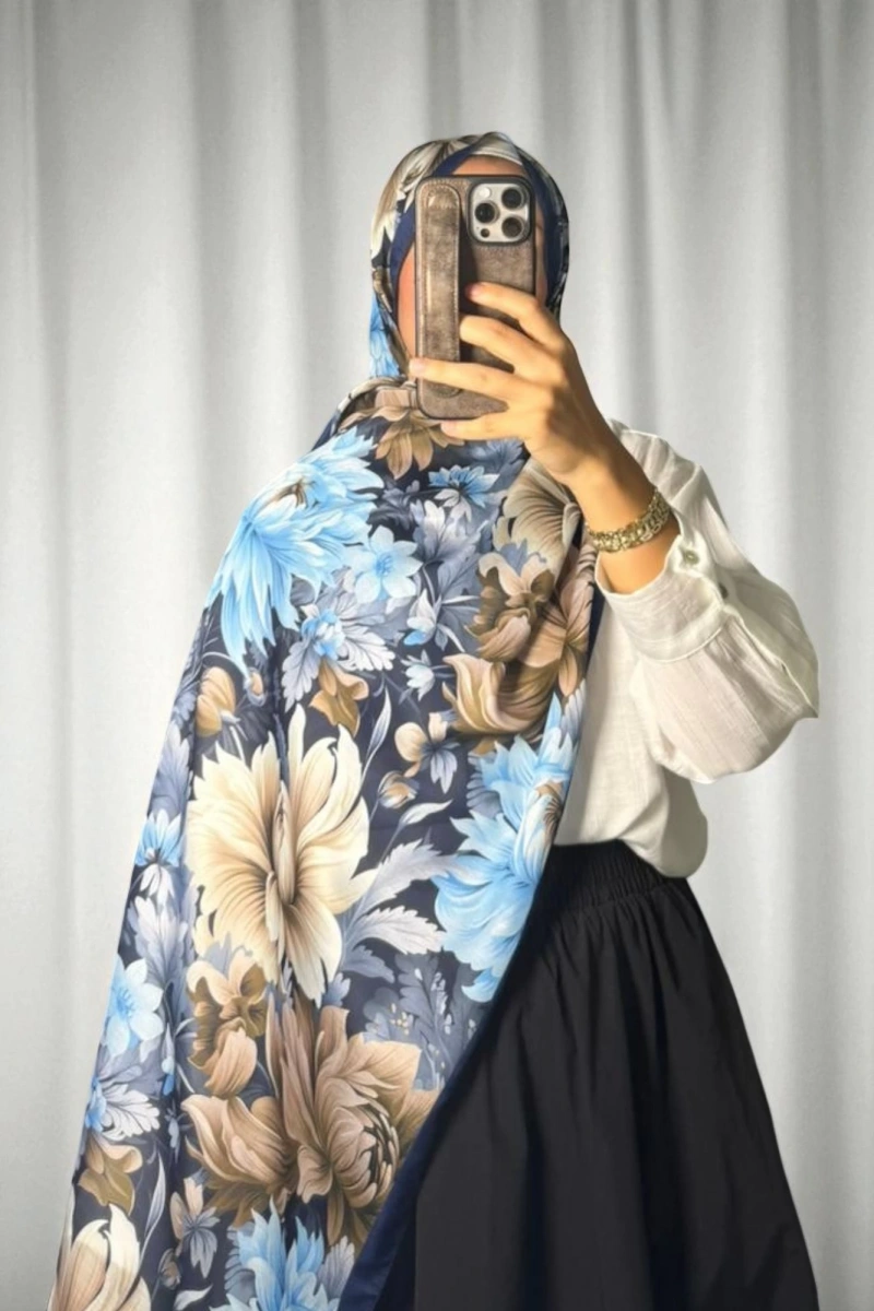 Manolya Model Retro Desen Şal - 6