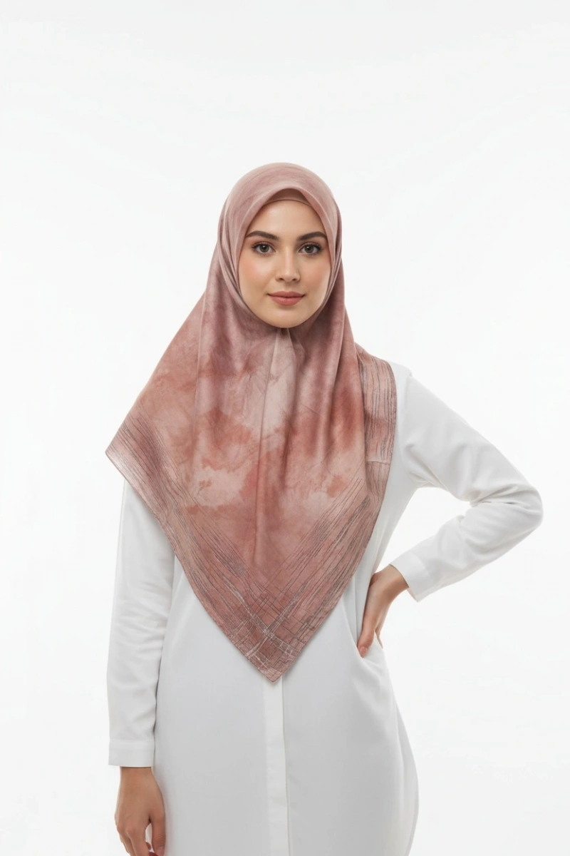 Matte Desen Pamuk El Dikişli Eşarp - 8