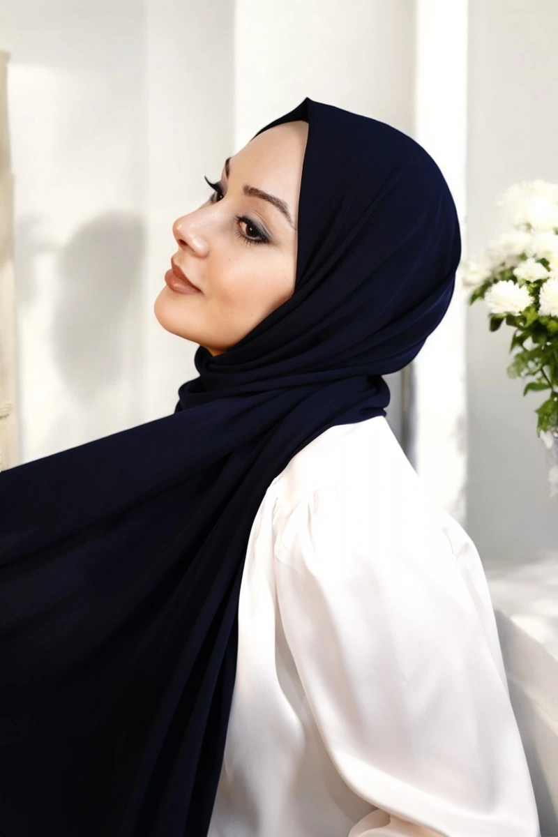 Medine İpeği - Lacivert