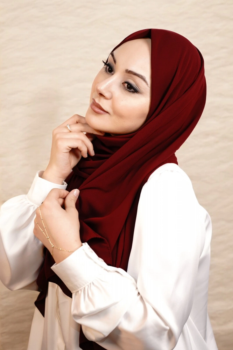 Medine İpeği Lüks Seri - Koyu Kırmızı