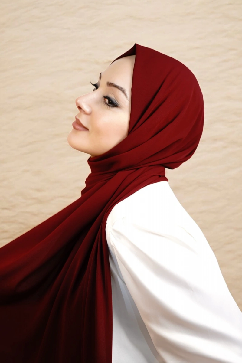 Medine İpeği Lüks Seri - Koyu Kırmızı