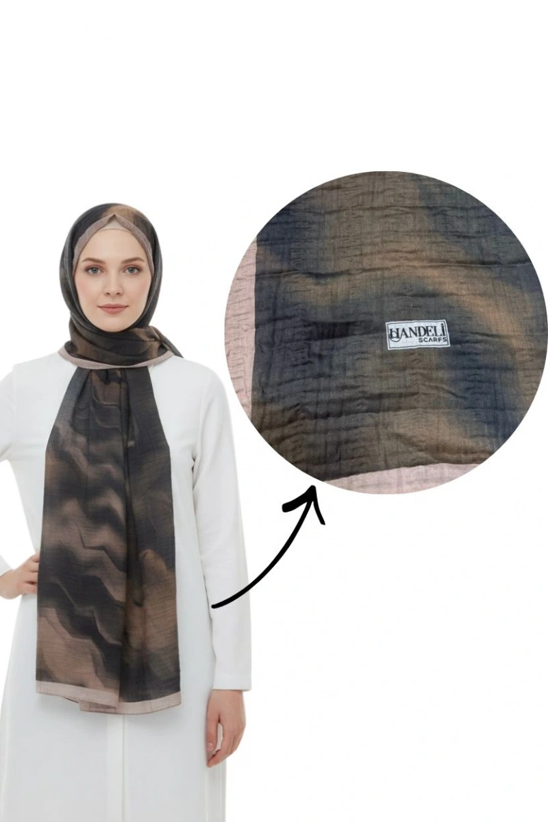 Müslin Şal Rüzgar Desen - Dört Mevsim Konfor - 2