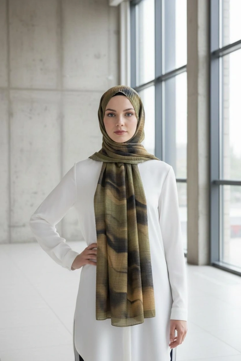 Müslin Şal Rüzgar Desen - Dört Mevsim Konfor - 5