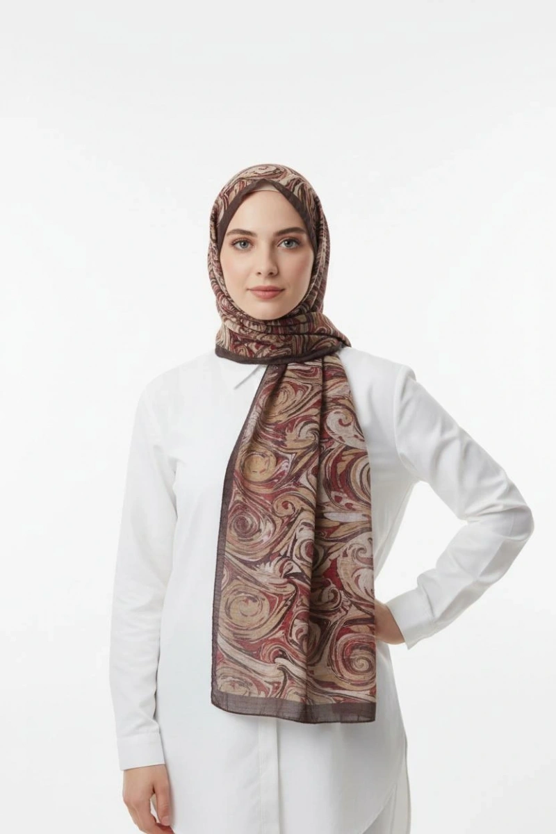 Müslin Şal Vortex Desen - Dört Mevsim Konfor - 2