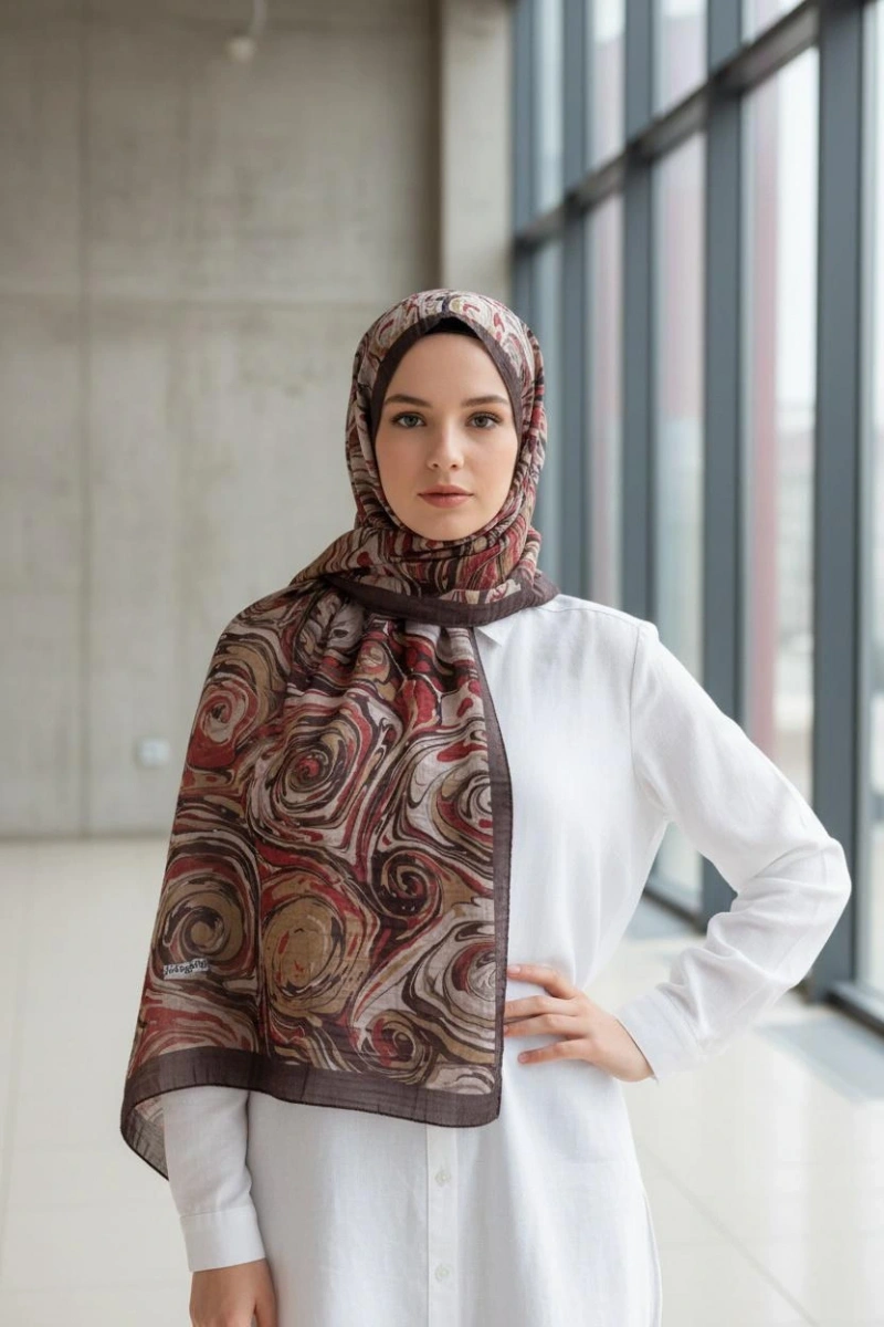 Müslin Şal Vortex Desen - Dört Mevsim Konfor - 2