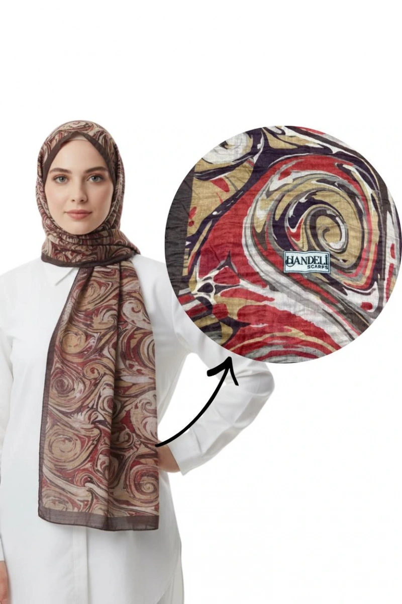 Müslin Şal Vortex Desen - Dört Mevsim Konfor - 2