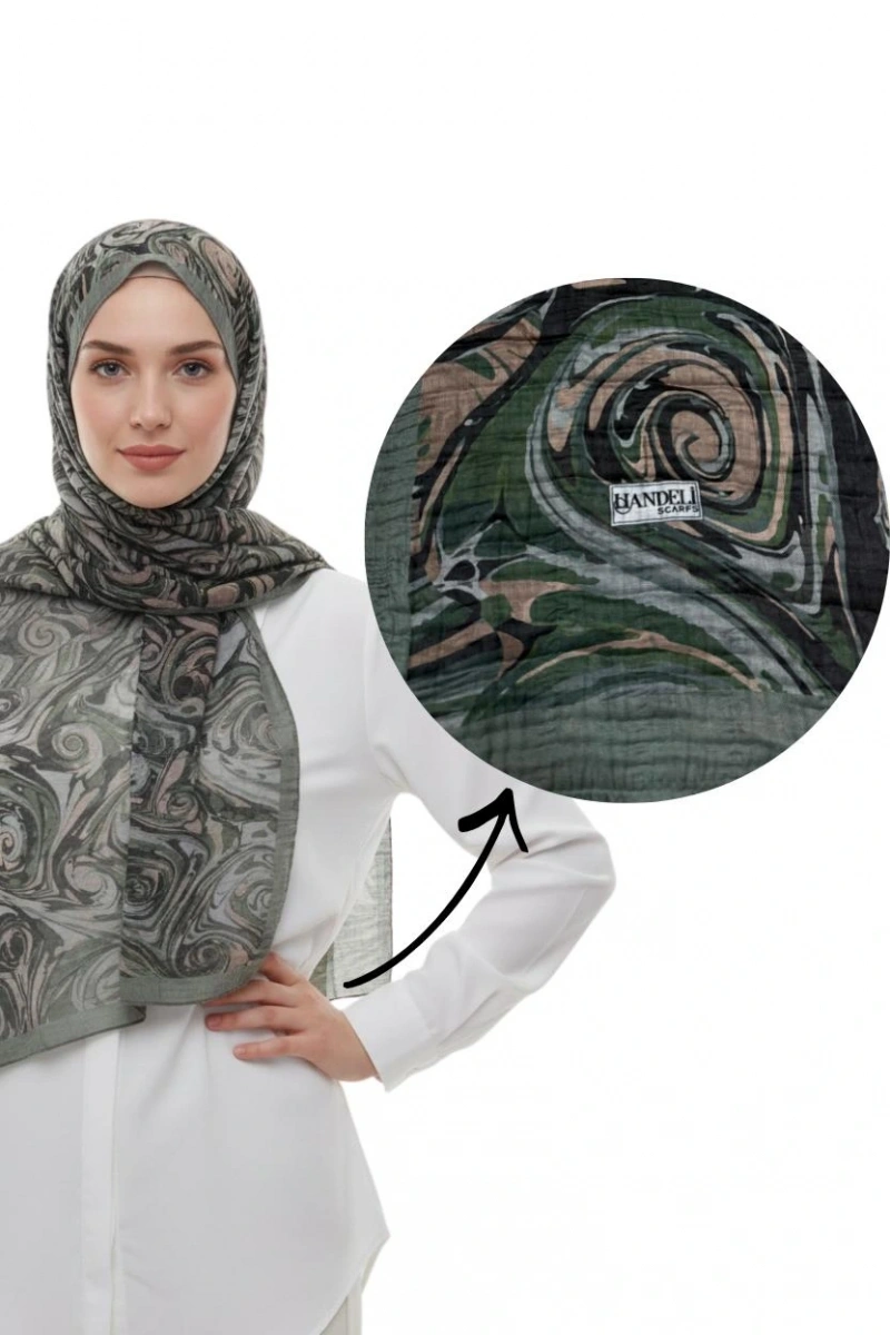 Müslin Şal Vortex Desen - Dört Mevsim Konfor - 3