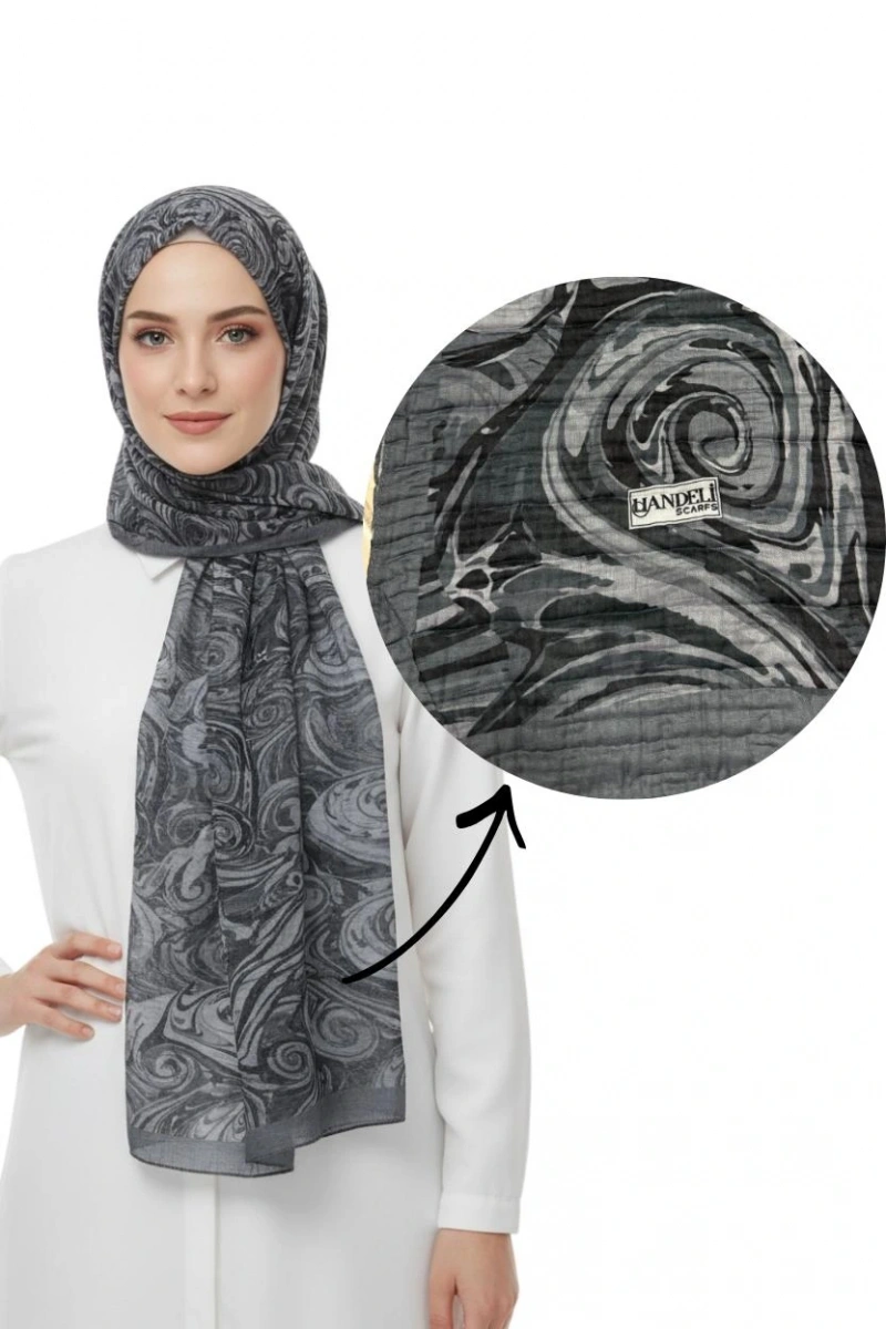 Müslin Şal Vortex Desen - Dört Mevsim Konfor - 4