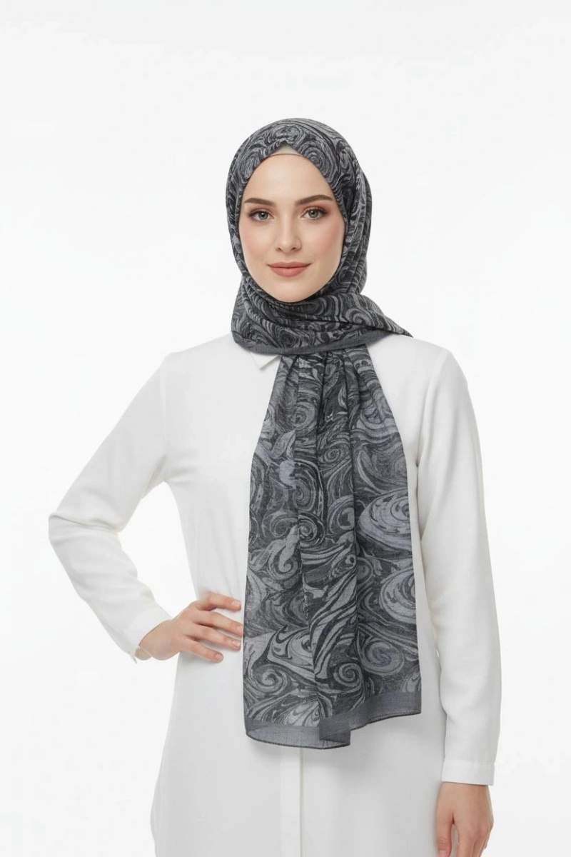 Müslin Şal Vortex Desen - Dört Mevsim Konfor - 4