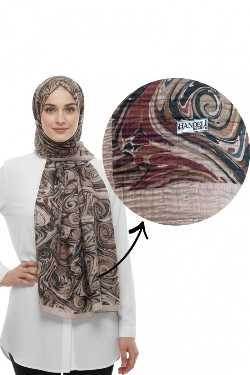 Müslin Şal Vortex Desen - Dört Mevsim Konfor - 5