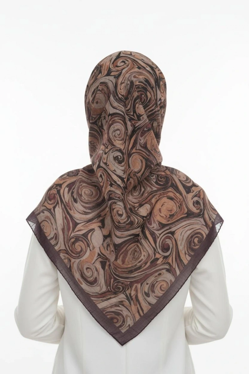 Müslin Şal Vortex Desen - Dört Mevsim Konfor