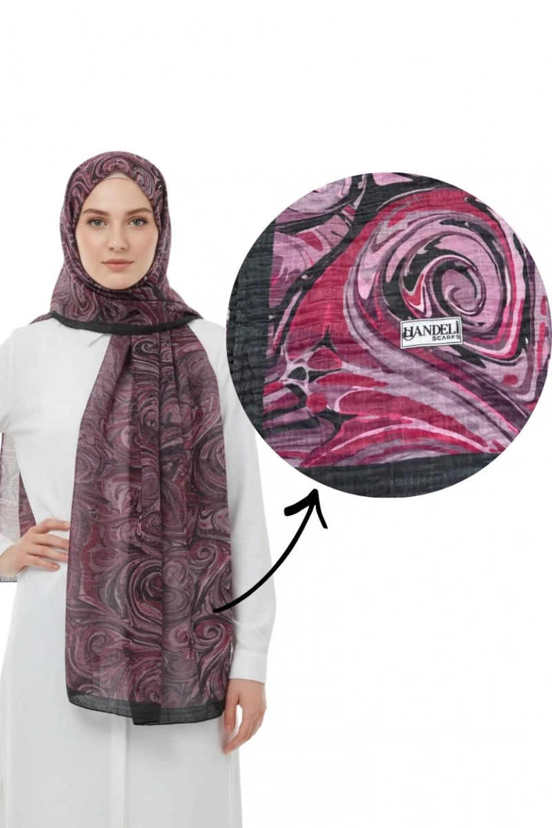 Müslin Şal Vortex Desen - Dört Mevsim Konfor - 6