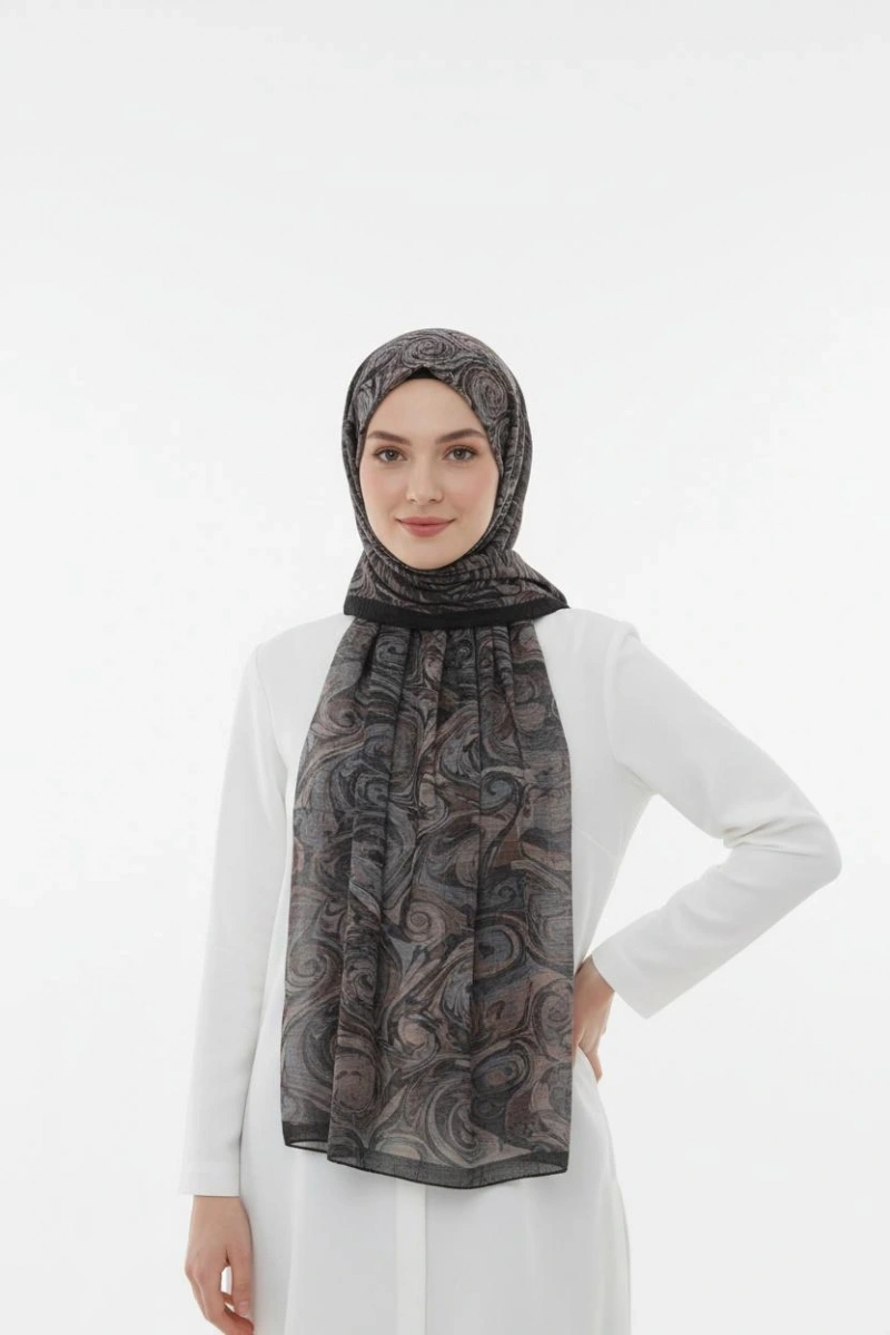 Müslin Şal Vortex Desen - Dört Mevsim Konfor - 7