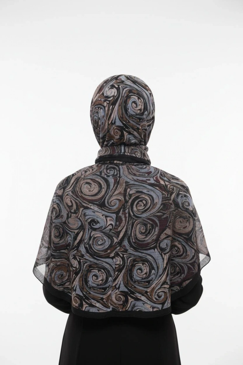 Müslin Şal Vortex Desen - Dört Mevsim Konfor - 7