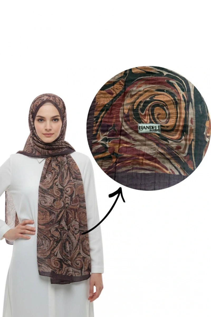 Müslin Şal Vortex Desen - Dört Mevsim Konfor - 9