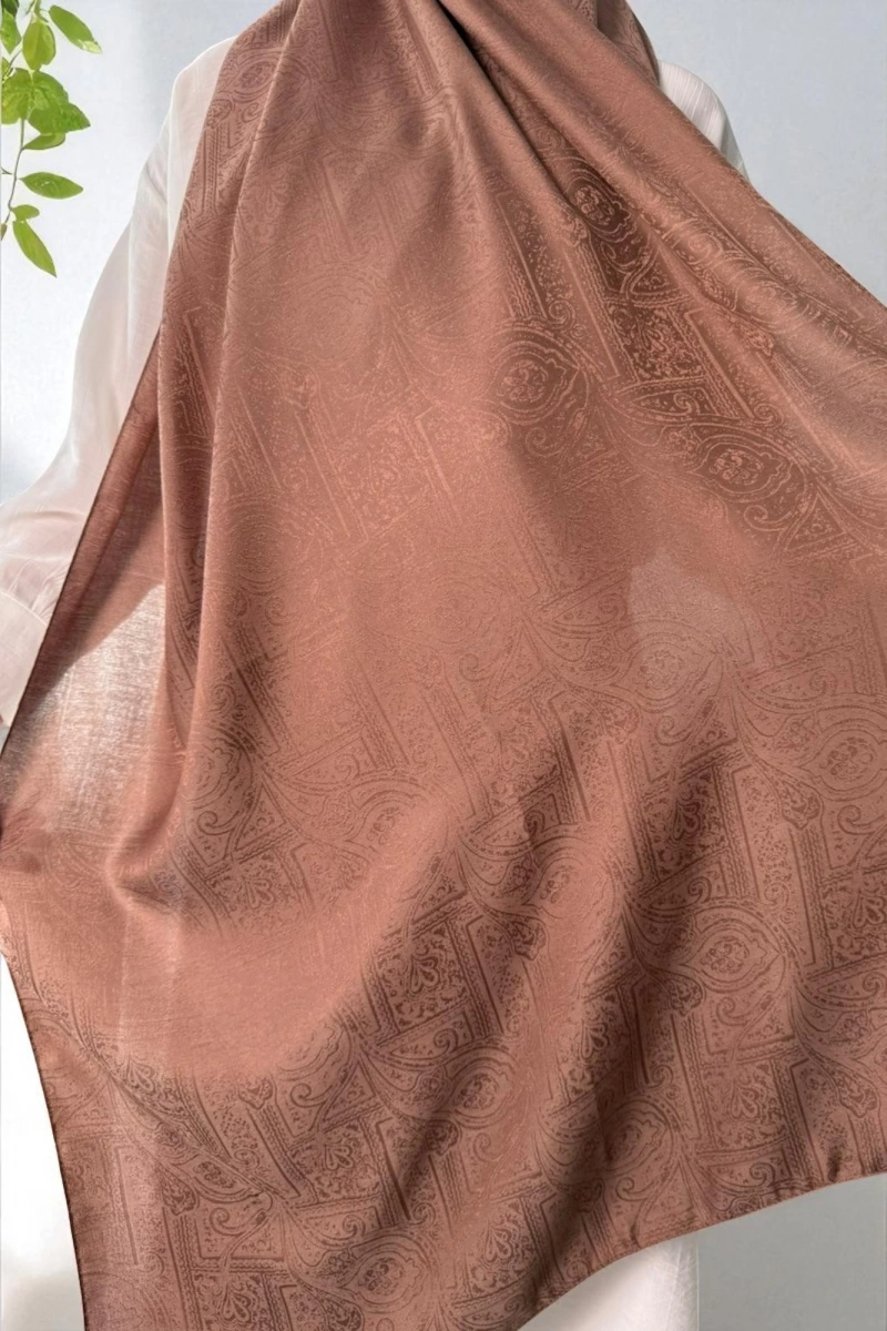 Nora Desen Shine Glow Şal Sütlü kahve