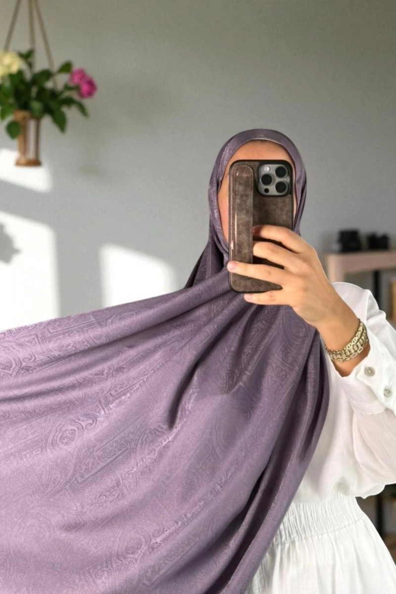 Nora Desen Shine Glow Şal Lila