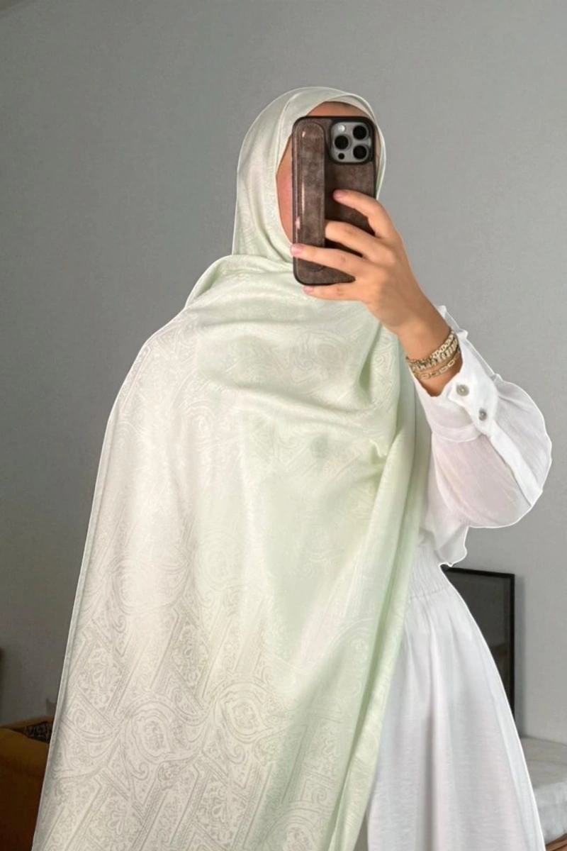 Nora Desen Shine Glow Şal Su Yeşili