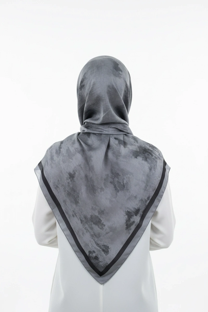 Nova Model Retro Desen Şal - Gri