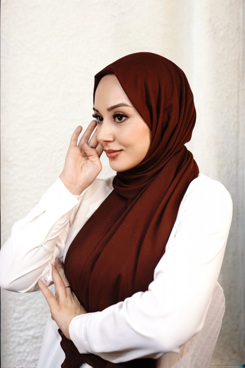 Organik Pamuk Şal - Tarçın