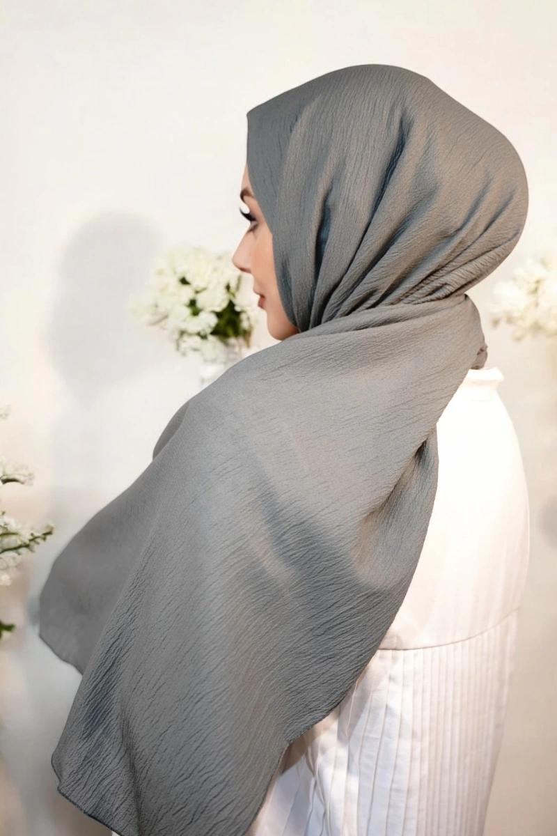 Organik Pamuk Şal - Gri